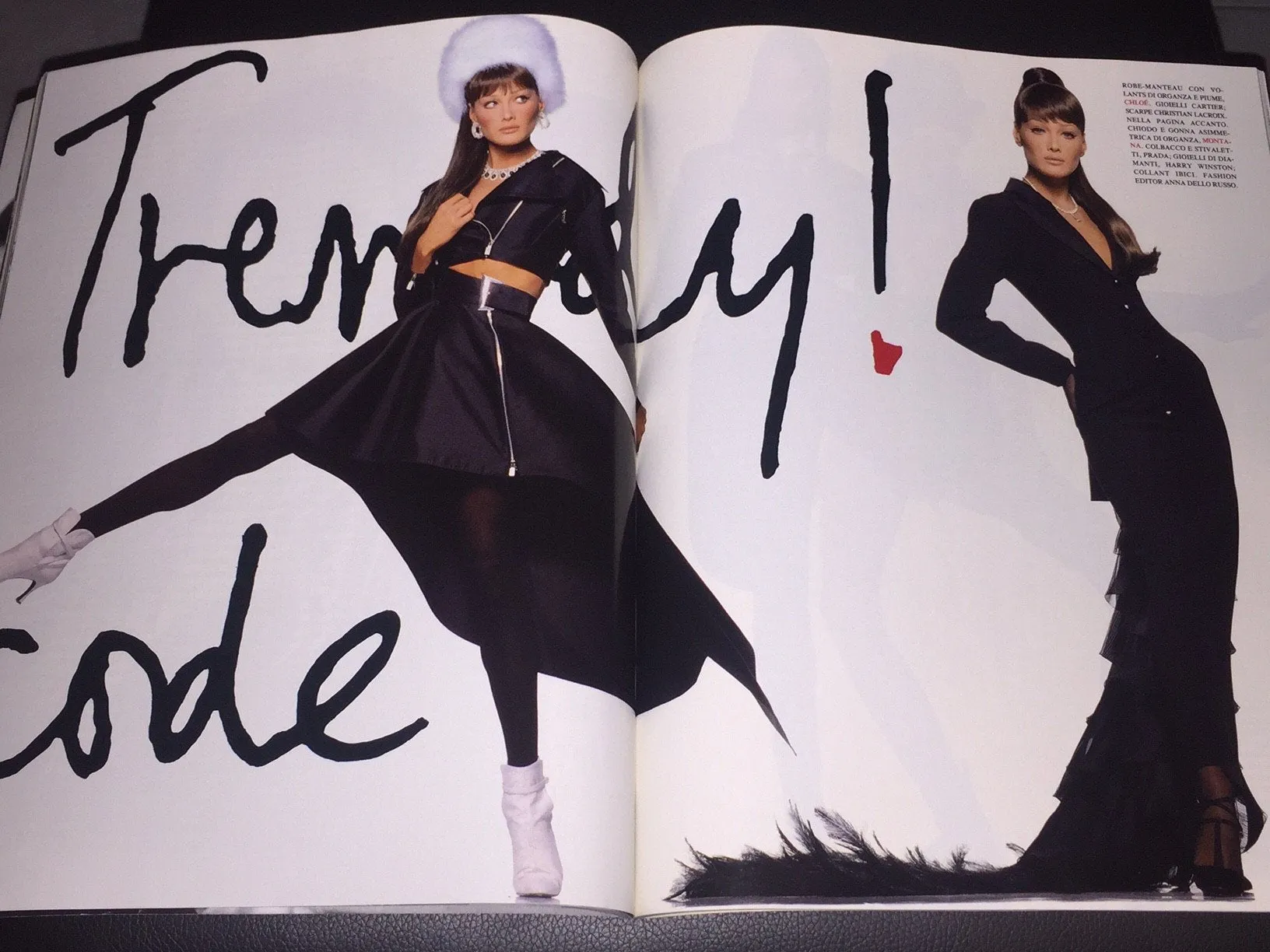 VOGUE Magazine Italia August 1992 ROSIE VELA Carol Alt SUSAN HOLMES Harlow GHAURI