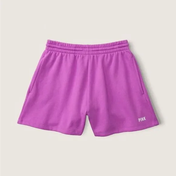 VS VICTORIAS SECRET PINK CAMPUS SWEAT SHORT HOUSE PARTY PURPLE XL