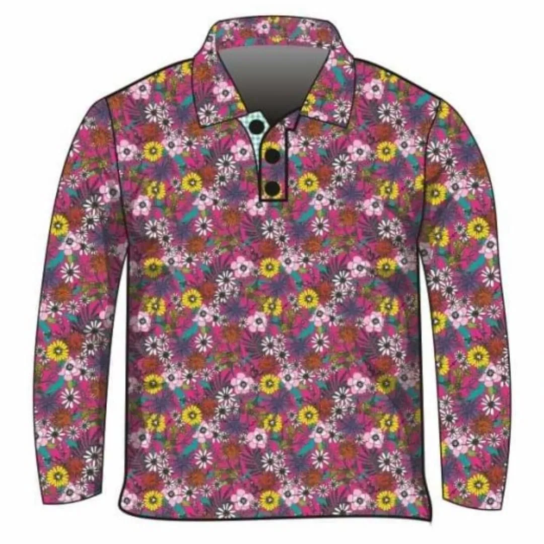 Western | Vintage Wildflower / Fuchsia Fishing Shirt ★Pre-Order★
