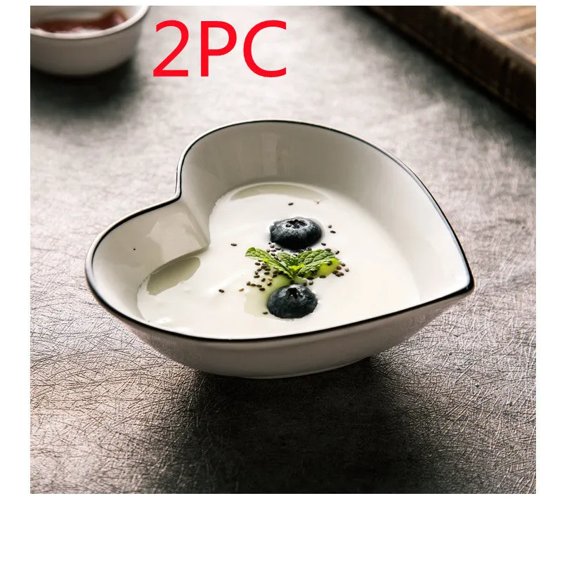 White Ceramic Creative Western Food Plate