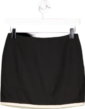 White Fox Black Mini Skirt UK XS