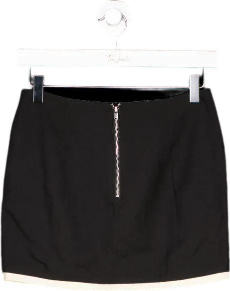 White Fox Black Mini Skirt UK XS