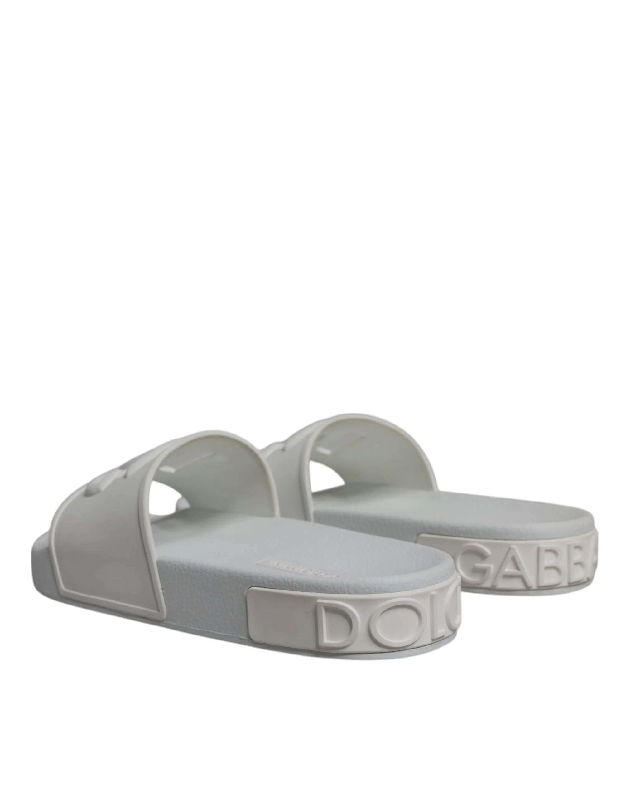 White Rubber Slides Sandals Beachwear Shoes