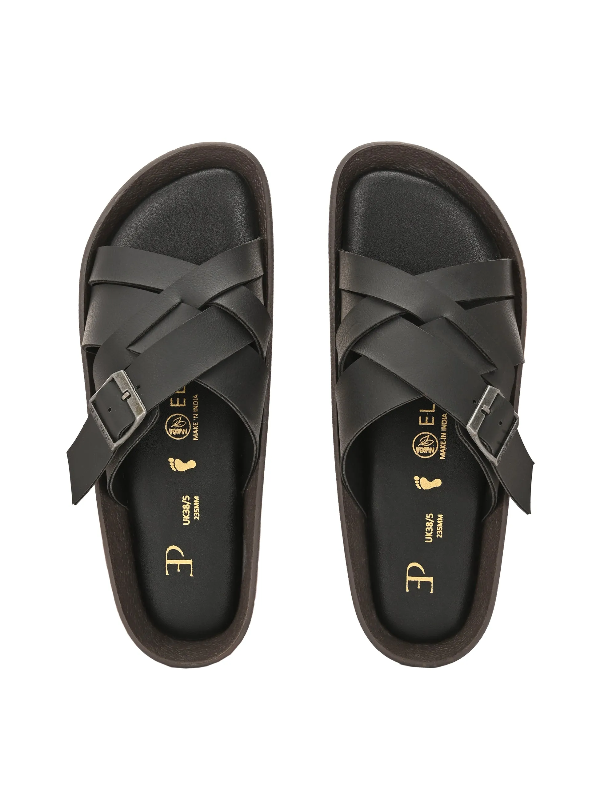 Women Open Toe Flats with Buckles