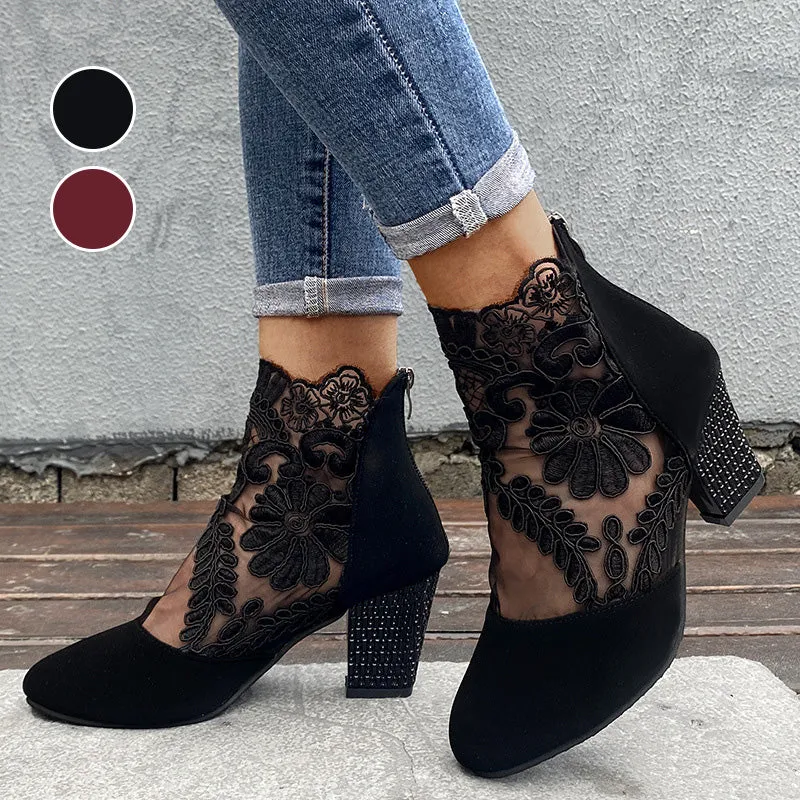 Women's Lace High Heels Sandals