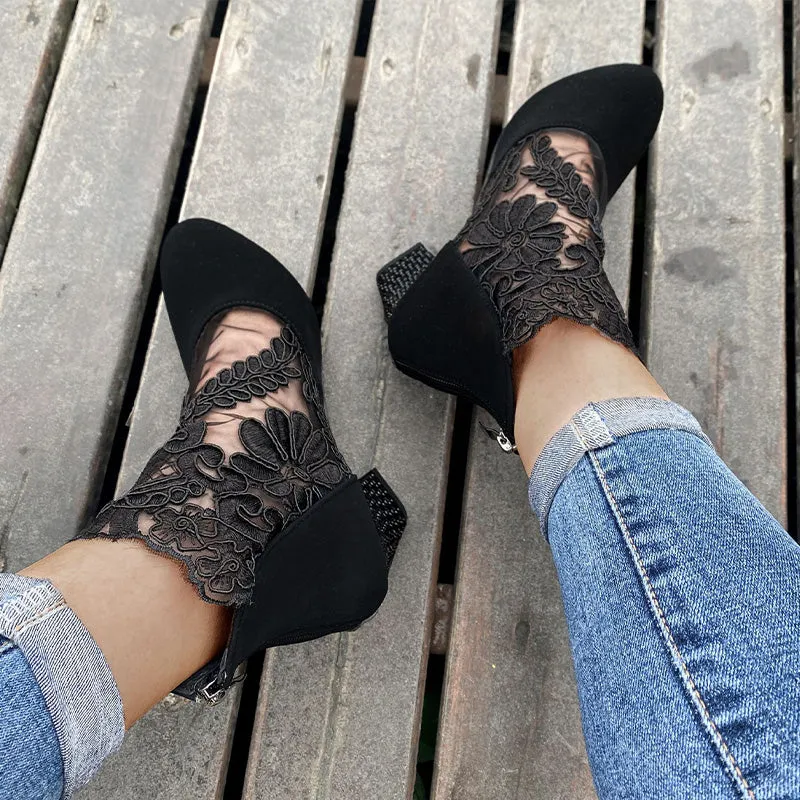 Women's Lace High Heels Sandals