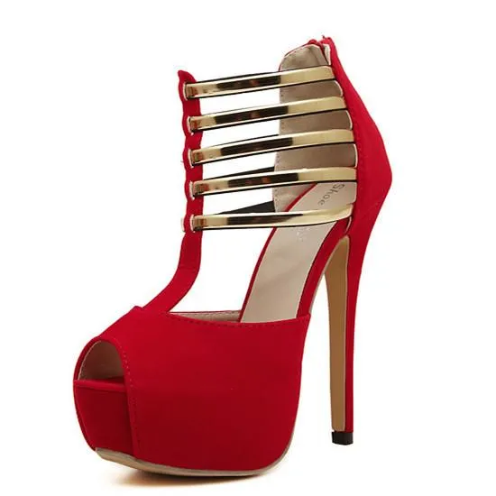 Women's Metal Decoration High Heels