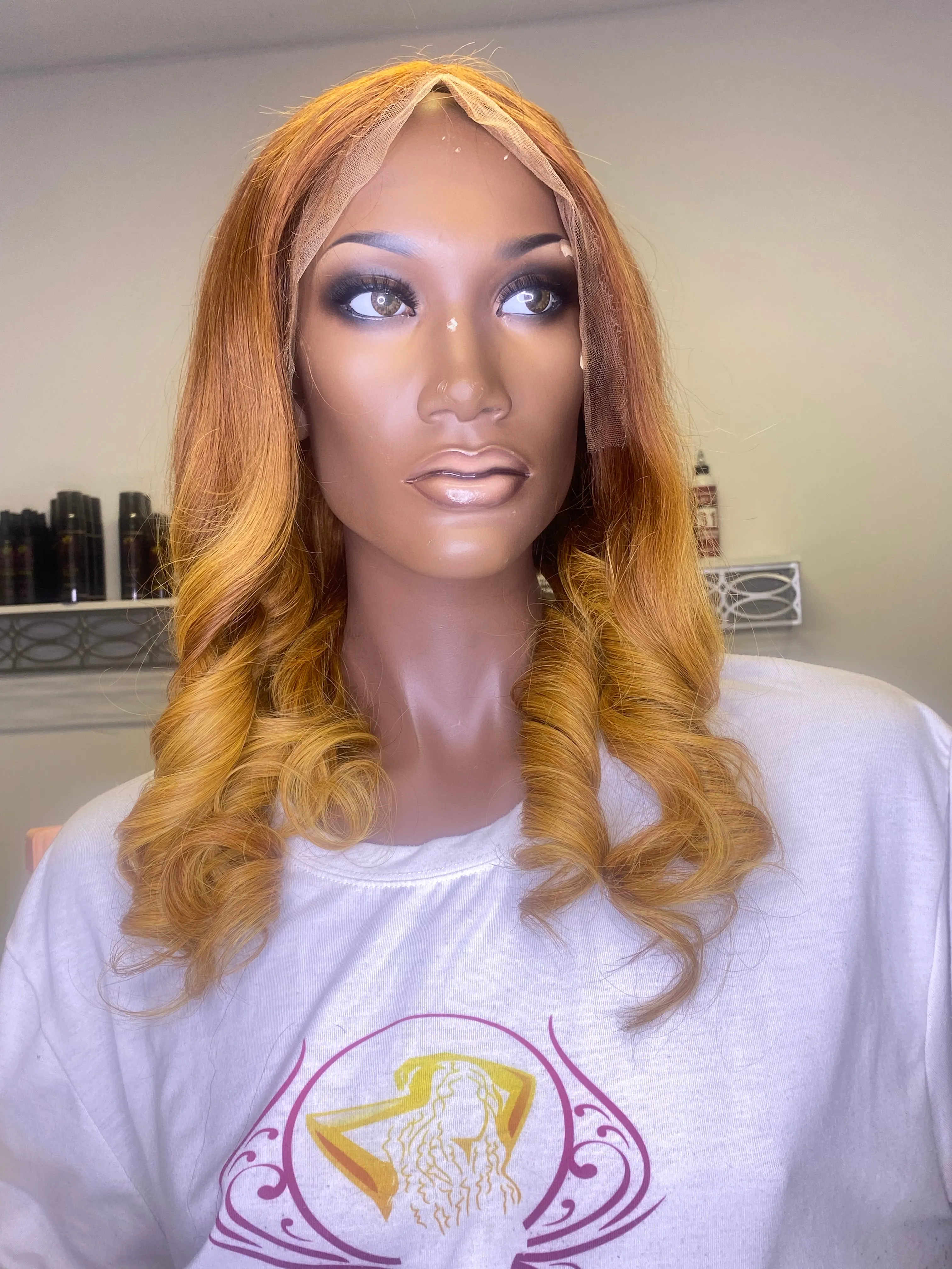 Yvonne Custom Color Brown Hair with High lights Lace Wig